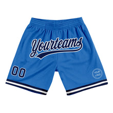Загрузить изображение в средство просмотра галереи, Custom Blue Navy-White Authentic Throwback Basketball Shorts