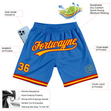 Загрузить изображение в средство просмотра галереи, Custom Blue Gold-Red Authentic Throwback Basketball Shorts