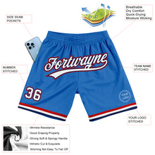 Загрузить изображение в средство просмотра галереи, Custom Blue White Navy-Red Authentic Throwback Basketball Shorts