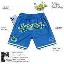 Загрузить изображение в средство просмотра галереи, Custom Blue Kelly Green-White Authentic Throwback Basketball Shorts