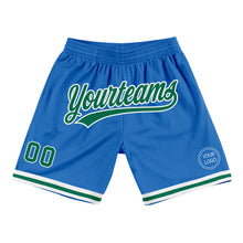 Загрузить изображение в средство просмотра галереи, Custom Blue Kelly Green-White Authentic Throwback Basketball Shorts