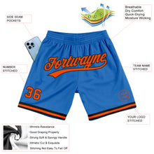 Load image into Gallery viewer, Custom Blue Orange-Black Authentic Throwback Basketball Shorts
