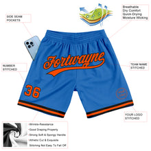 Загрузить изображение в средство просмотра галереи, Custom Blue Orange-Black Authentic Throwback Basketball Shorts
