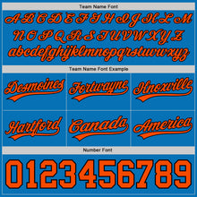 Загрузить изображение в средство просмотра галереи, Custom Blue Orange-Black Authentic Throwback Basketball Shorts