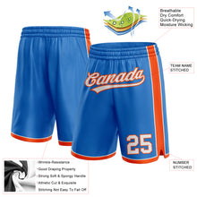 Загрузить изображение в средство просмотра галереи, Custom Blue White-Orange Authentic Basketball Shorts