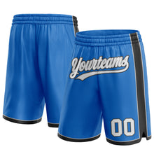 Загрузить изображение в средство просмотра галереи, Custom Blue White Black-Gray Authentic Basketball Shorts