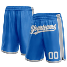 Загрузить изображение в средство просмотра галереи, Custom Blue White-Gray Authentic Basketball Shorts
