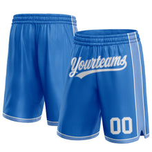 Загрузить изображение в средство просмотра галереи, Custom Blue White-Light Blue Authentic Basketball Shorts