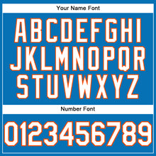 Load image into Gallery viewer, Custom Blue White-Orange Performance T-Shirt