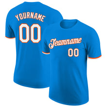 Load image into Gallery viewer, Custom Blue White-Orange Performance T-Shirt