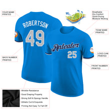 Load image into Gallery viewer, Custom Blue Gray-Navy Performance T-Shirt