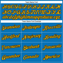 Load image into Gallery viewer, Custom Blue Gold-Black Performance T-Shirt