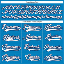 Загрузить изображение в средство просмотра галереи, Custom Blue White-Navy Hockey Lace Neck Jersey