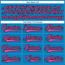 Загрузить изображение в средство просмотра галереи, Custom Blue Pink-Black Hockey Lace Neck Jersey