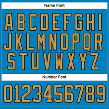 Загрузить изображение в средство просмотра галереи, Custom Blue Old Gold-Black Hockey Lace Neck Jersey