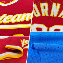 Charger l'image dans la galerie, Custom Blue White-Red Authentic Throwback Baseball Jersey