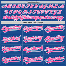Charger l'image dans la galerie, Custom Blue Pink-White Authentic Throwback Baseball Jersey