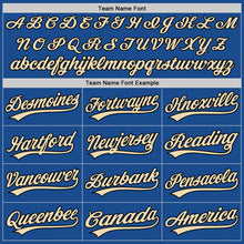 Charger l'image dans la galerie, Custom Blue Black-Cream Authentic Throwback Baseball Jersey