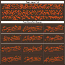 Load image into Gallery viewer, Custom Brown Brown-Orange Authentic Baseball Jersey