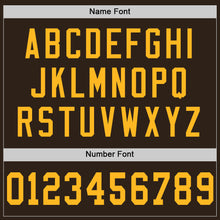 Загрузить изображение в средство просмотра галереи, Custom Brown Gold Mesh Authentic Football Jersey