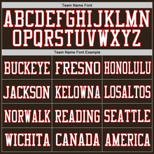 Загрузить изображение в средство просмотра галереи, Custom Brown White-Red Mesh Authentic Football Jersey