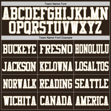 Load image into Gallery viewer, Custom Brown Red-Cream Mesh Authentic Football Jersey