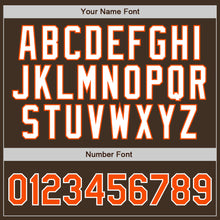 Load image into Gallery viewer, Custom Brown Orange Pinstripe Orange-White Authentic Baseball Jersey