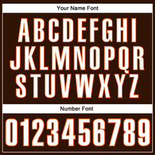 Загрузить изображение в средство просмотра галереи, Custom Brown White-Orange Authentic Sleeveless Baseball Jersey