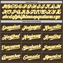 Загрузить изображение в средство просмотра галереи, Custom Brown White-Gold Authentic Baseball Jersey