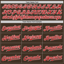 Charger l'image dans la galerie, Custom Brown Red-White Authentic Baseball Jersey