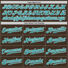 Загрузить изображение в средство просмотра галереи, Custom Brown Teal-White Authentic Baseball Jersey