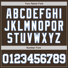 Загрузить изображение в средство просмотра галереи, Custom Brown White-Light Blue Authentic Baseball Jersey