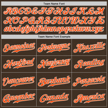 Загрузить изображение в средство просмотра галереи, Custom Brown Orange-White Authentic Baseball Jersey
