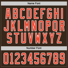 Laden Sie das Bild in den Galerie-Viewer, Custom Brown Orange-White Hockey Jersey