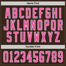 Charger l'image dans la galerie, Custom Brown Pink-White Hockey Jersey