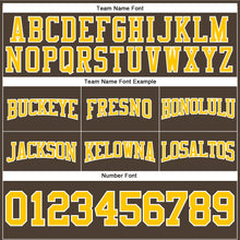Load image into Gallery viewer, Custom Stitched Brown Gold-White Football Pullover Sweatshirt Hoodie