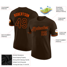 Загрузить изображение в средство просмотра галереи, Custom Brown Brown-Orange Performance T-Shirt
