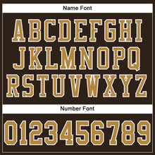 Load image into Gallery viewer, Custom Brown Old Gold-White Mesh Authentic Football Jersey
