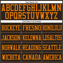 Load image into Gallery viewer, Custom Brown Bay Orange Mesh Authentic Football Jersey
