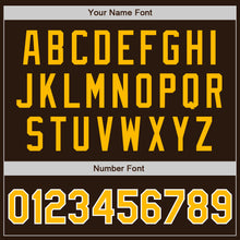 Load image into Gallery viewer, Custom Brown Gold-White Authentic Baseball Jersey