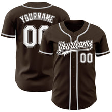 Загрузить изображение в средство просмотра галереи, Custom Brown White-Gray Authentic Baseball Jersey
