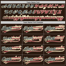 Charger l'image dans la galerie, Custom Brown Vintage USA Flag-Cream Authentic Baseball Jersey