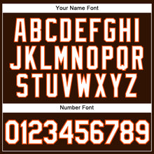 Загрузить изображение в средство просмотра галереи, Custom Brown White Pinstripe Orange Authentic Baseball Jersey