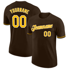 Загрузить изображение в средство просмотра галереи, Custom Brown Gold-White Performance T-Shirt