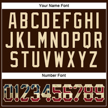 Load image into Gallery viewer, Custom Brown Vintage USA Flag-City Cream Performance T-Shirt