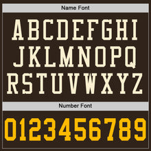 Загрузить изображение в средство просмотра галереи, Custom Brown Gold-Cream Mesh Authentic Football Jersey