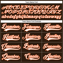 Charger l'image dans la galerie, Custom Brown White-Orange Hockey Lace Neck Jersey