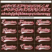 Charger l'image dans la galerie, Custom Brown White-Red Hockey Lace Neck Jersey