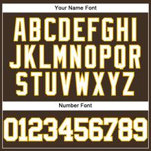 Charger l'image dans la galerie, Custom Brown White-Gold Authentic Baseball Jersey