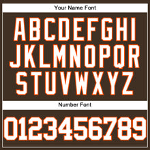 Charger l'image dans la galerie, Custom Brown White-Orange Authentic Baseball Jersey